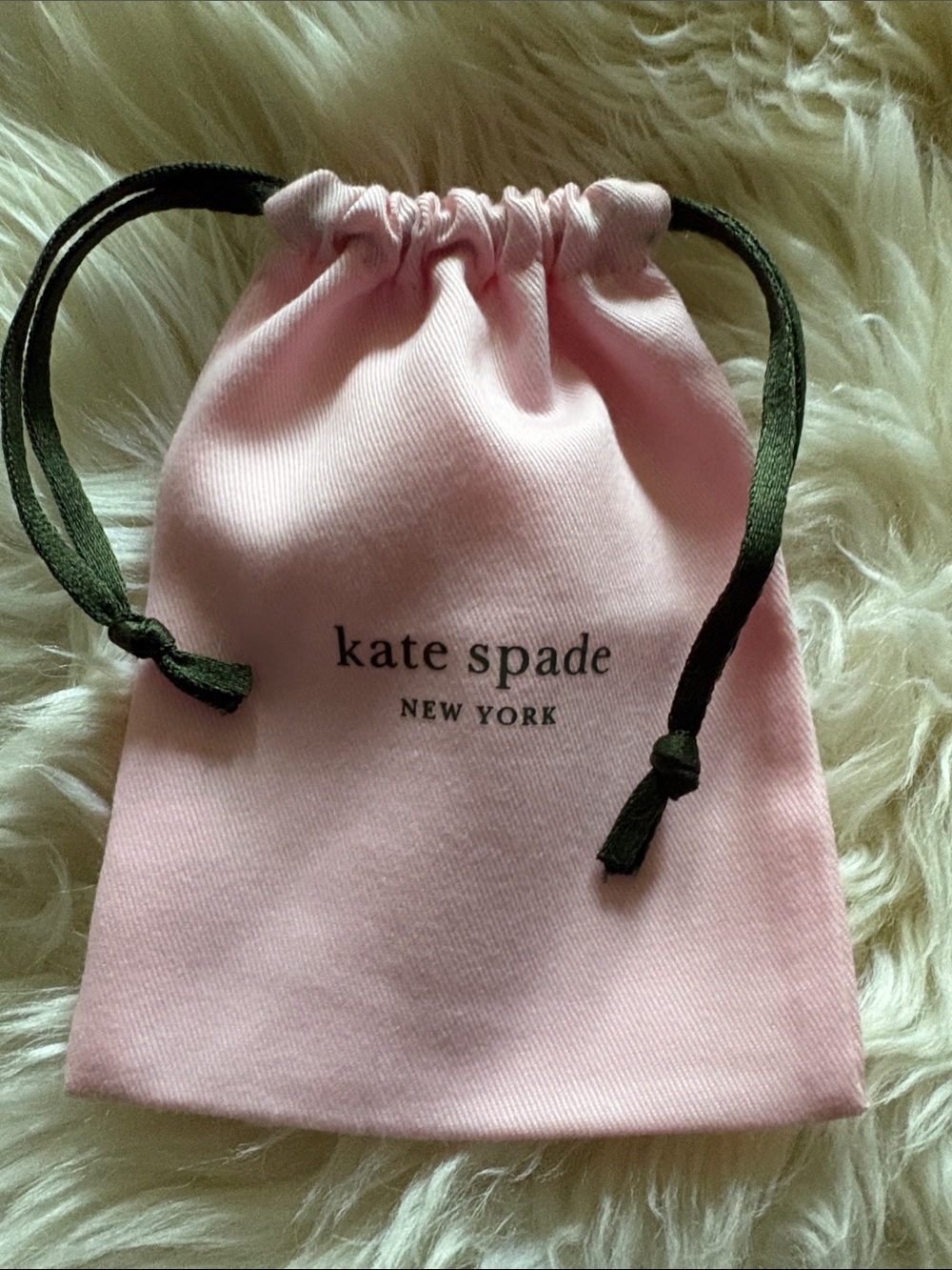 Kate Spade Pink Drawstring Accessory Pouch